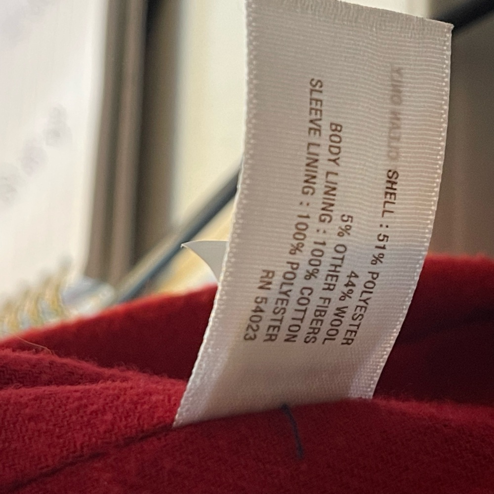 OLD NAVY PEA COAT - Size XL, Red - Picture 6 of 6